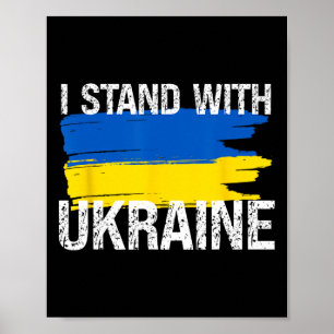 Stå med Ukraina Stöd Ukrainas flagga för kärlek P Poster