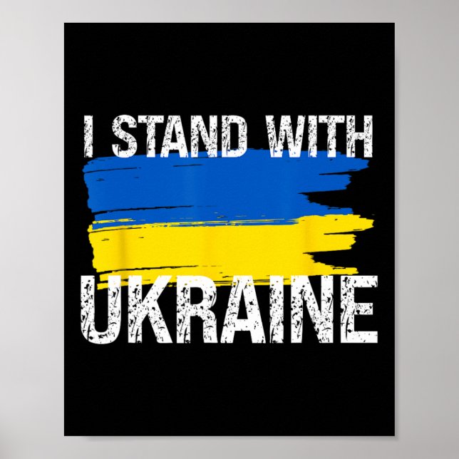 Stå med Ukraina Stöd Ukrainas flagga för kärlek P Poster (Framsidan)