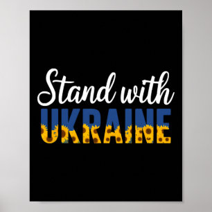 Stå Med Ukraina Ukrainsk Blomma Solros Poster