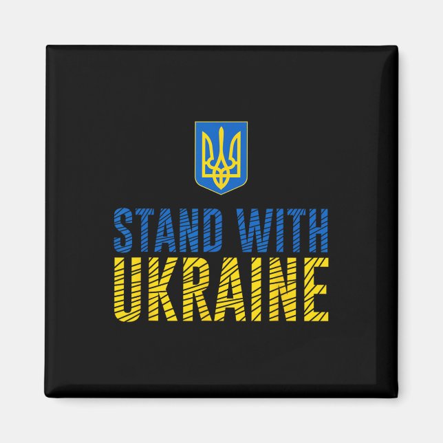 Stå med Ukraina - Ukrainsk styrka Magnet (Framsidan)
