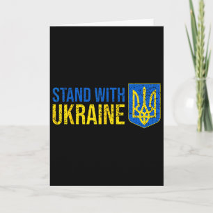 Stå Med Ukraina Ukrainska Flaggan Vapen Ukr Kort