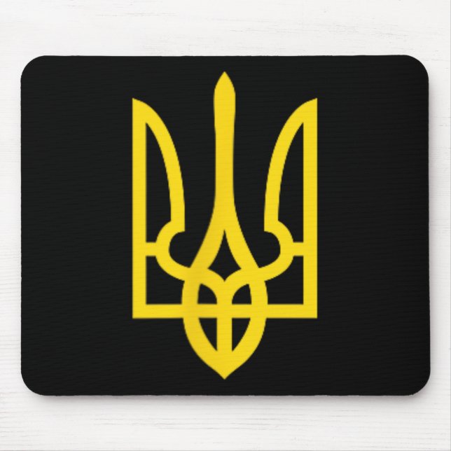 Stå Med Ukrainas Emblemsymbol Stöd Ukrainarna Musmatta (Framsidan)