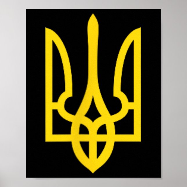 Stå Med Ukrainas Emblemsymbol Stöd Ukrainarna Poster (Framsidan)