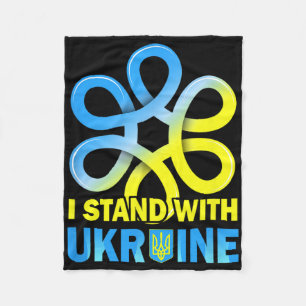 Stå Med Ukrainas Flagga Anti-putin Säg Nej Till Kr Fleecefilt