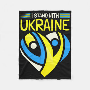 Stå Med Ukrainas Flagga Anti-Putin Säg Nej Till Kr Fleecefilt