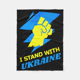 Stå med Ukrainas flagga Anti-Putin Säg nej till kr Fleecefilt