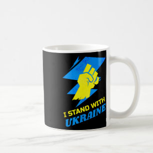 Stå med Ukrainas flagga Anti-Putin Säg nej till kr Kaffemugg