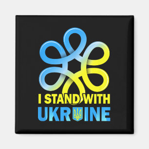 Stå Med Ukrainas Flagga Anti-Putin Säg Nej Till Kr Magnet