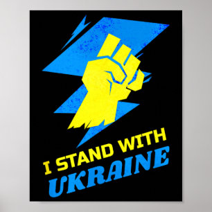 Stå Med Ukrainas Flagga Anti-Putin Säg Nej Till Kr Poster