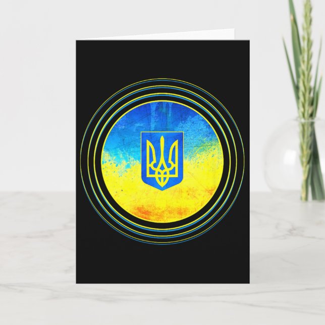 Stå Med Ukrainas Flagga Anti-Putin Ukraina Ukraina Kort (Framsida)