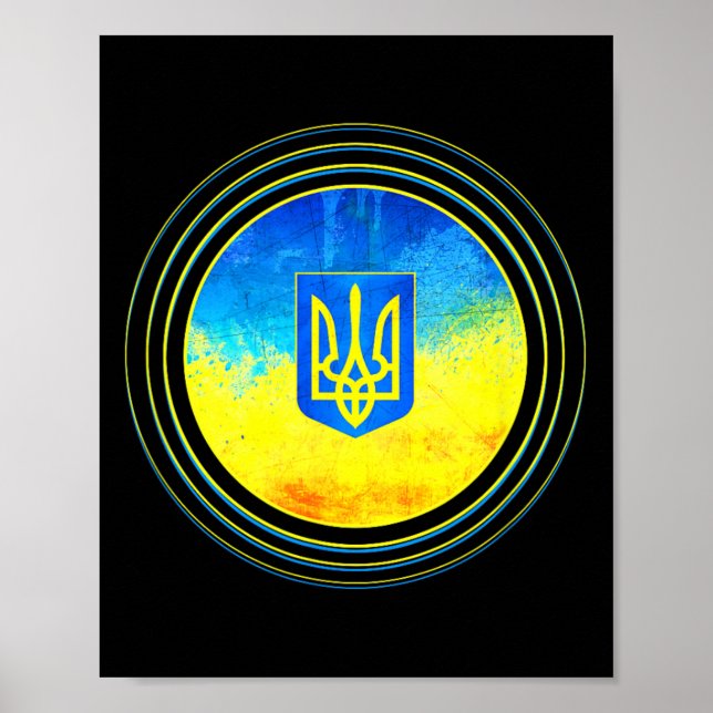 Stå Med Ukraines Flagga Anti-Putin Ukraina Ukraina Poster (Framsidan)