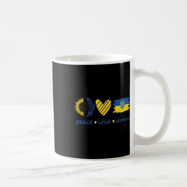 Stå med ukrainsk fred kärlek Ukraina solros  Kaffemugg (Höger)