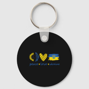 Stå med ukrainska fred kärlek Ukraina solros  Nyckelring