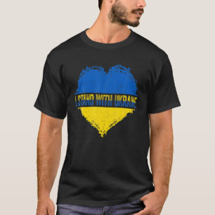 Stå mot Ukraina Ukrainas Flagga Ukraina T Shirt