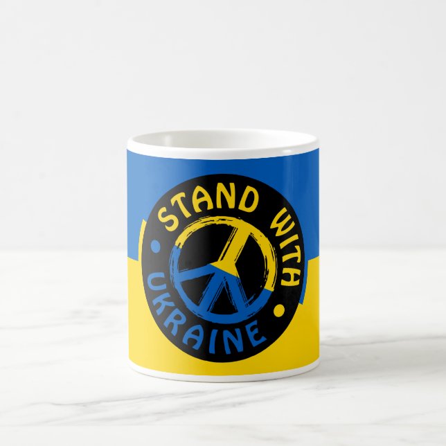 Stå mot Ukraina, Ukrainas fredssymbol Kaffemugg (Center)