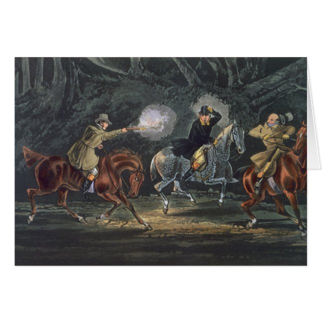 Stå och leverera, aquatinted av E. Duncan Hälsningskort (Framsidan Horizontal)