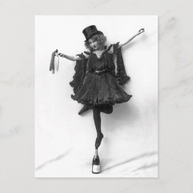 Stå på champagne vykort (Framsida)