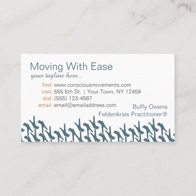 Stå på repetitionvisitkortar visitkort (Baksida)