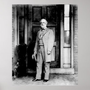 Stå porträtt av General Robert E. Lee Poster