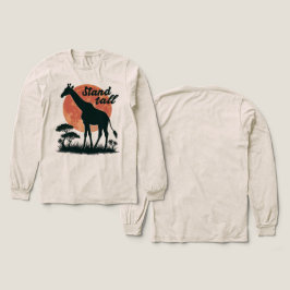 Stå Rak Gaffelsilhuett Motiverande Safari T Shirt