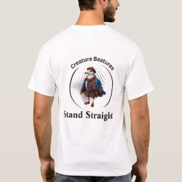 Stå rak mås i skotsk tartanförklädnad t shirt