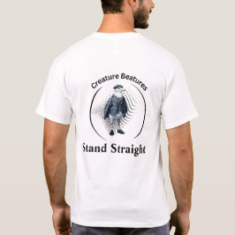 Stå raka fiskmås i skotsk tjärtmaskopi t shirt