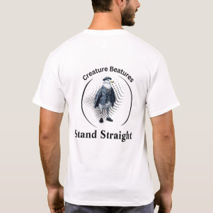 Stå raka fiskmås i skotsk tjärtmaskopi t shirt