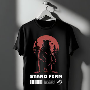 Stå stadigt Björn – Styrka & Vildmarksgrafik T Shirt