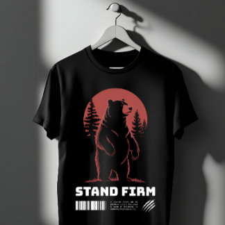 Stå stadigt Björn – Styrka & Vildmarksgrafik  T Shirt