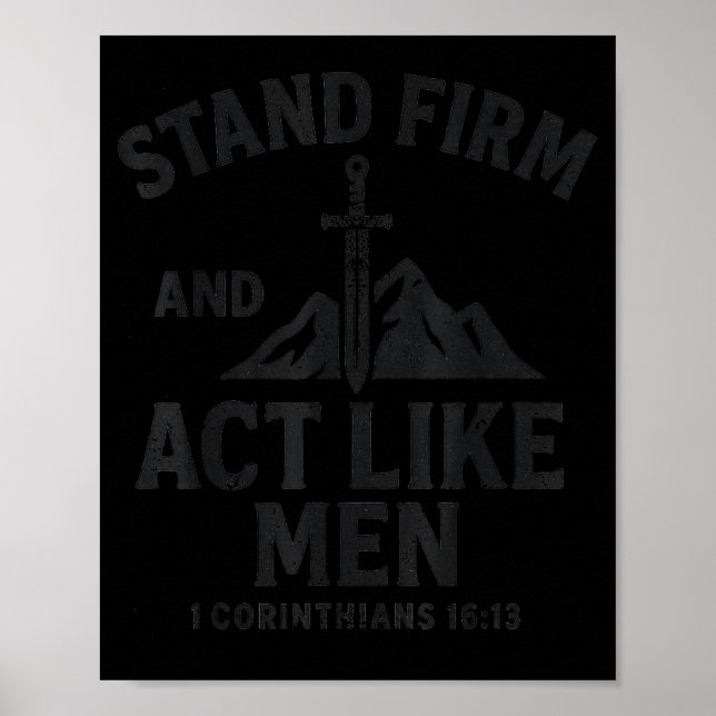 Stå stadigt och agera som män Svärd av Srit och  Poster (Framsidan)