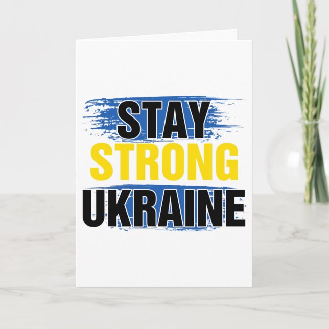 Stå Stark Ukraina  Kort (Framsida)