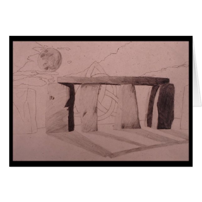 Stå stenar hälsningskort (Framsidan Horizontal)