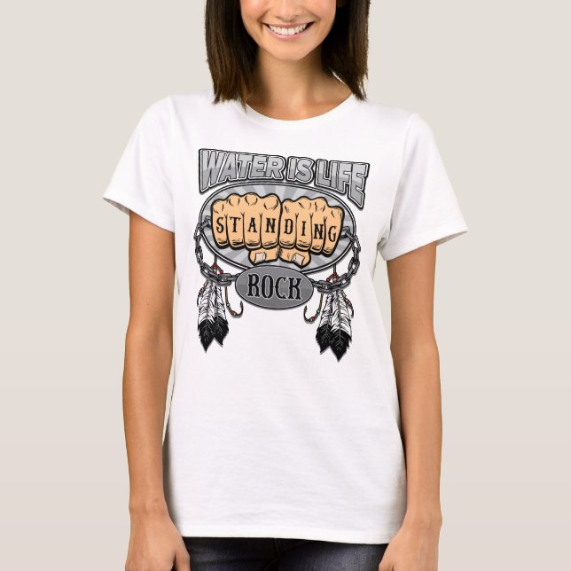 Stå stenvatten är livnävar t-shirt (Framsida)