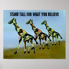 Stå stilla för vad du tror att motivation Poster