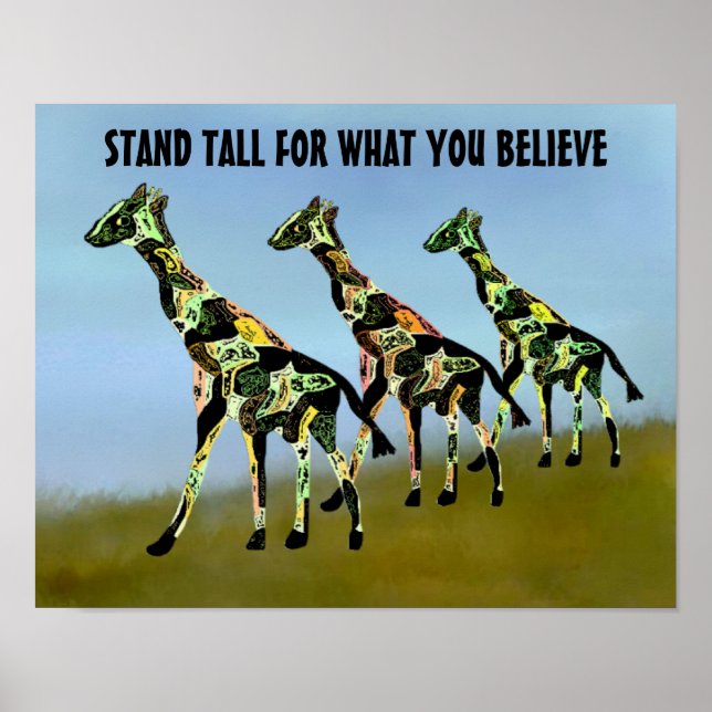 Stå stilla för vad du tror att motivation Poster (Framsidan)