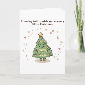 Stå stolt och önska dig en riktigt god jul kort
