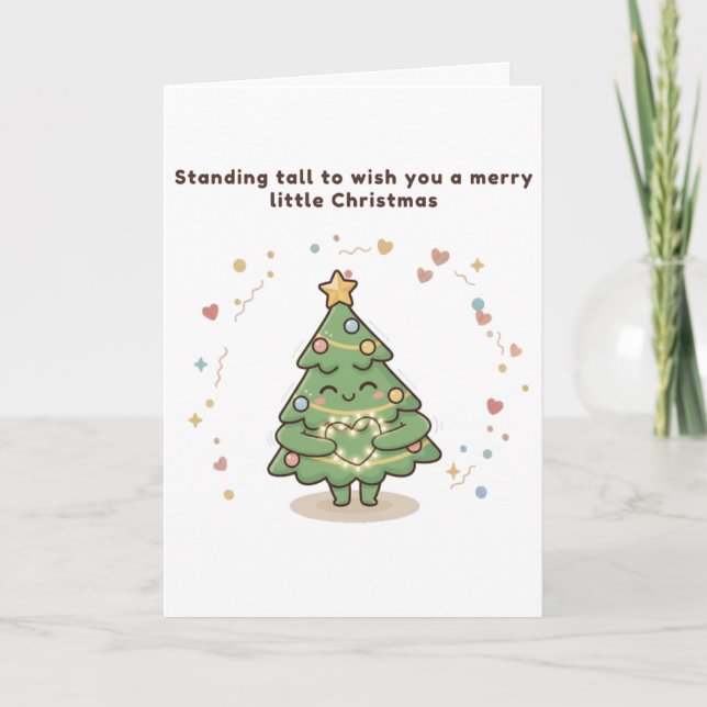 Stå stolt och önska dig en riktigt god jul kort (Framsida)