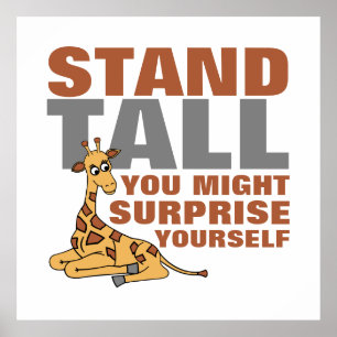 Stå Tall, Giraffe Poster