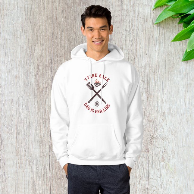 Stå tillbaka Pappa grillar Hoodie (Skapare uppladdad)