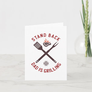 Stå tillbaka Pappa grillar Kort