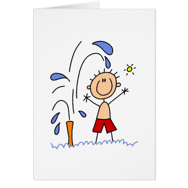 Stå under Sprinklerkortet Hälsningskort (Framsidan)