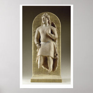 Stå ungdom eller Maitreya, Gandhara (stuckaturen) Poster