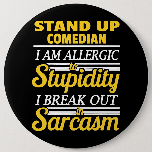 Stå upp Comedy Funny Knapp (Framsida)
