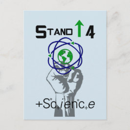 Stå upp för det vetenskapliga marschprostkortet vykort