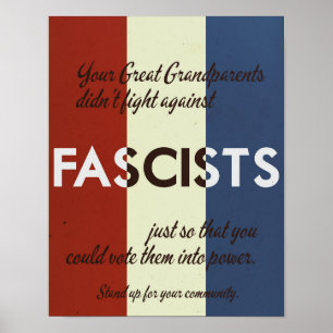 Stå upp för ditt samhälle i 1940-talsstil poster