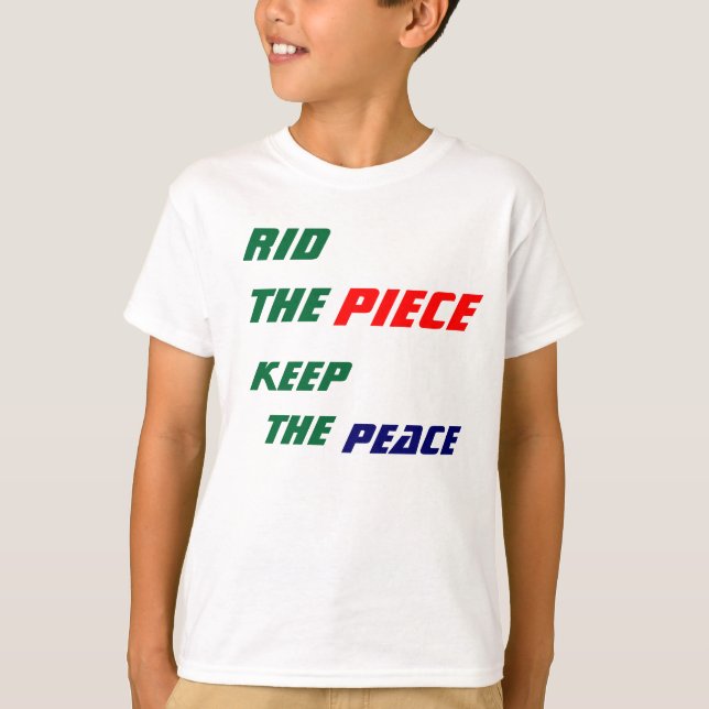 Stå upp för fredsbarnen t-shirt (Framsida)