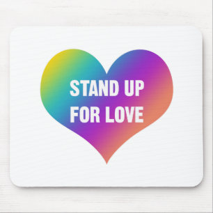 Stå upp för Kärlek (Rainbow Heart) Musmatta