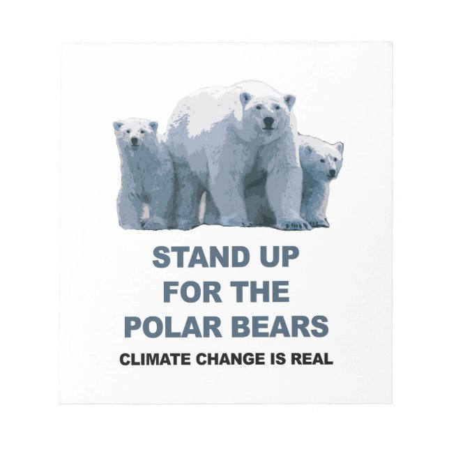 Stå upp för Polarna Bears Anteckningsblock (Framsida)