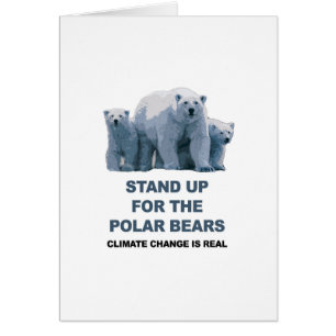 Stå upp för Polarna Bears Hälsningskort