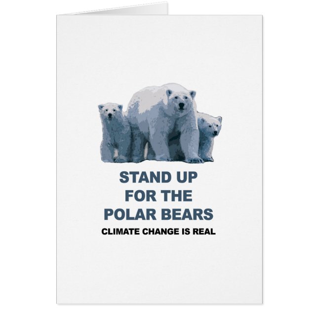 Stå upp för Polarna Bears Hälsningskort (Framsidan)